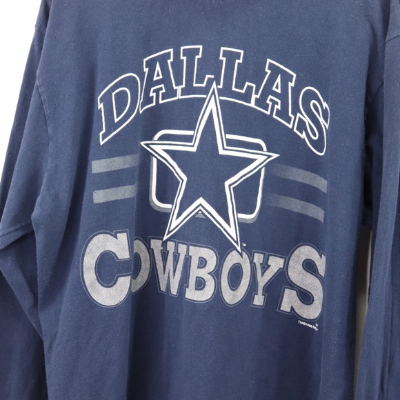 90s Mens Large Dallas Cowboys Turtleneck Sweater - Picture 3 of 8